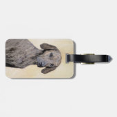 Plottengemälde - Niedliche Original Hundkunst Gepäckanhänger (Rückseite horizontal)