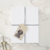 Plottengemälde - Niedliche Original Hundkunst Geschenkanhänger (Mit Garn)