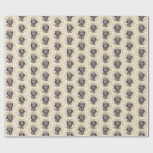 Plottengemälde - Niedliche Original Hundkunst Geschenkpapier (Flach)