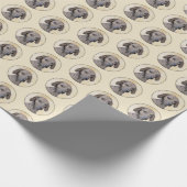 Plottengemälde - Niedliche Original Hundkunst Geschenkpapier (Ecke)