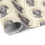 Plottengemälde - Niedliche Original Hundkunst Geschenkpapier (Rolleneckpunkt)