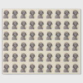 Plottengemälde - Niedliche Original Hundkunst Geschenkpapier (Flach)
