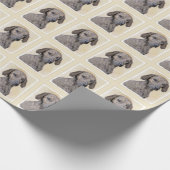 Plottengemälde - Niedliche Original Hundkunst Geschenkpapier (Ecke)