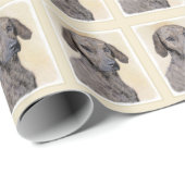 Plottengemälde - Niedliche Original Hundkunst Geschenkpapier (Rolleneckpunkt)