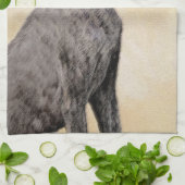 Plottengemälde - Niedliche Original Hundkunst Geschirrtuch (Gefaltet)