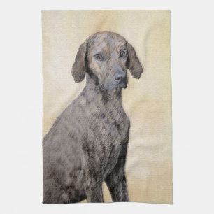 Plottengemälde - Niedliche Original Hundkunst Geschirrtuch