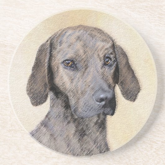 Plottengemälde - Niedliche Original Hundkunst Getränkeuntersetzer (Vorne)