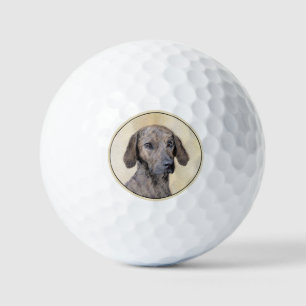 Plottengemälde - Niedliche Original Hundkunst Golfball