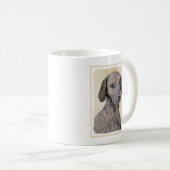 Plottengemälde - Niedliche Original Hundkunst Kaffeetasse (VorderseiteRechts)