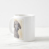 Plottengemälde - Niedliche Original Hundkunst Kaffeetasse (Vorderseite Links)