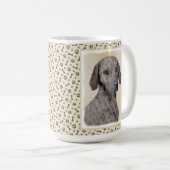 Plottengemälde - Niedliche Original Hundkunst Kaffeetasse (VorderseiteRechts)