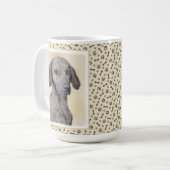 Plottengemälde - Niedliche Original Hundkunst Kaffeetasse (Vorderseite Links)