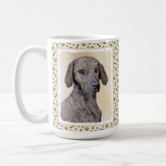 Plottengemälde - Niedliche Original Hundkunst Kaffeetasse (Links)
