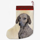 Plottengemälde - Niedliche Original Hundkunst Kleiner Weihnachtsstrumpf (Rückseite)