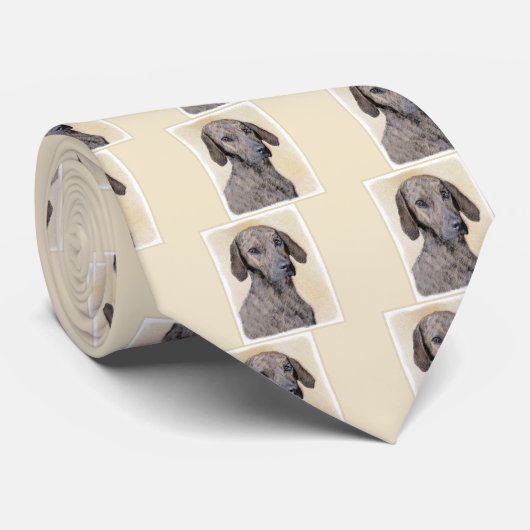 Plottengemälde - Niedliche Original Hundkunst Krawatte (Gerollt)