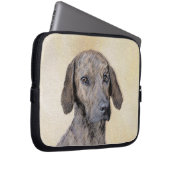 Plottengemälde - Niedliche Original Hundkunst Laptopschutzhülle (Vorne Rechts)