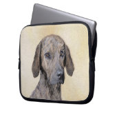 Plottengemälde - Niedliche Original Hundkunst Laptopschutzhülle (Vorderseite Links)