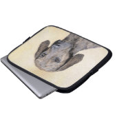 Plottengemälde - Niedliche Original Hundkunst Laptopschutzhülle (Vorne Knopf)