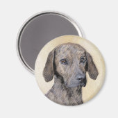 Plottengemälde - Niedliche Original Hundkunst Magnet (Vorderseite/Rückseite)