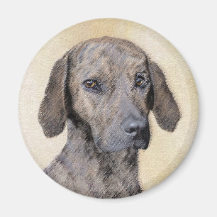 Plottengemälde - Niedliche Original Hundkunst Magnet