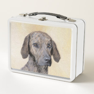 Plottengemälde - Niedliche Original Hundkunst Metall Brotdose
