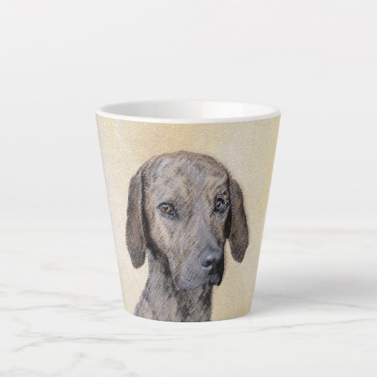 Plottengemälde - Niedliche Original Hundkunst Milchtasse (Vorderseite)