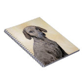 Plottengemälde - Niedliche Original Hundkunst Notizblock (Rechte Seite)