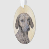 Plottengemälde - Niedliche Original Hundkunst Ornament (Vorderseite)