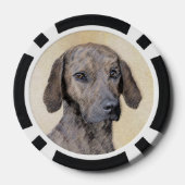 Plottengemälde - Niedliche Original Hundkunst Pokerchips (Rückseite)