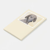 Plottengemälde - Niedliche Original Hundkunst Post-it Klebezettel (angewinkelt)