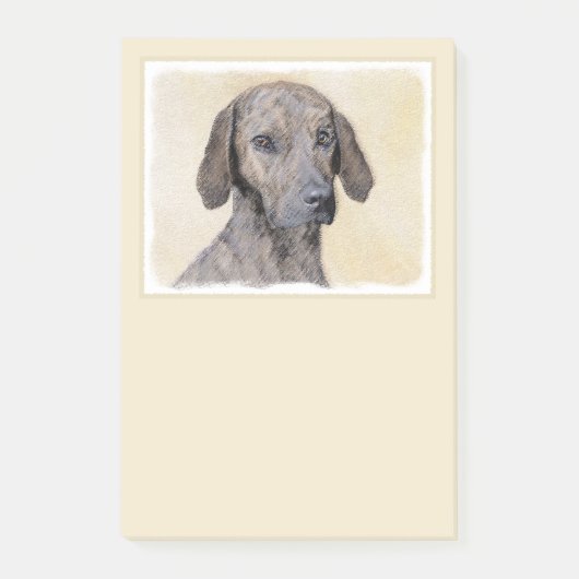 Plottengemälde - Niedliche Original Hundkunst Post-it Klebezettel (Vorderseite)