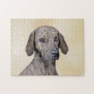 Plottengemälde - Niedliche Original Hundkunst Puzzle
