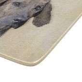 Plottengemälde - Niedliche Original Hundkunst Schneidebrett (Ecke)