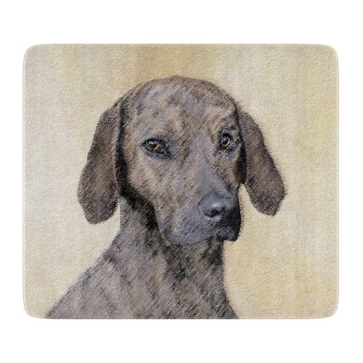 Plottengemälde - Niedliche Original Hundkunst Schneidebrett (Vorderseite)