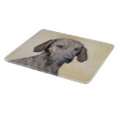 Plottengemälde - Niedliche Original Hundkunst Schneidebrett (Ecke)