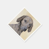 Plottengemälde - Niedliche Original Hundkunst Serviette (Ecke)