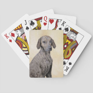 Plottengemälde - Niedliche Original Hundkunst Spielkarten