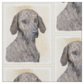 Plottengemälde - Niedliche Original Hundkunst Stoff (Nahaufnahme)