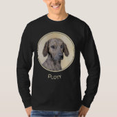Plottengemälde - Niedliche Original Hundkunst T-Shirt (Vorderseite)