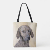 Plottengemälde - Niedliche Original Hundkunst Tasche (Rückseite)
