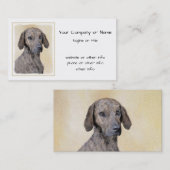 Plottengemälde - Niedliche Original Hundkunst Visitenkarte (Vorne/Hinten)