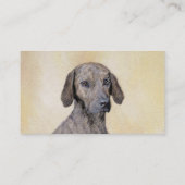 Plottengemälde - Niedliche Original Hundkunst Visitenkarte (Rückseite)