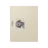 Plottenmalerei - Niedliches Original-Hundekunstnot Notizblock (Rotiert)