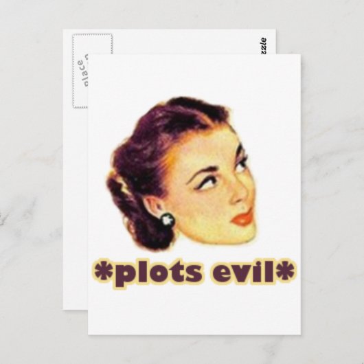 Plotter Böse Postkarte (Vorne/Hinten)