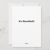 Plotz Hanukkah Card Feiertagskarte (Rückseite)