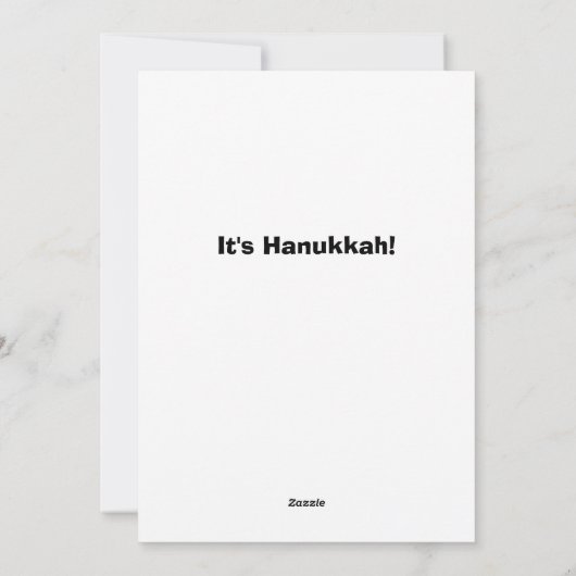 Plotz Hanukkah Card Feiertagskarte (Rückseite)