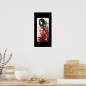 Plötzlich: Ein Abstraktes Manga-Poster (LARGE) Poster (Küche)