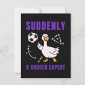 Plötzlich ein Fußball Experte Dankeskarte (Vorderseite)