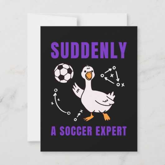 Plötzlich ein Fußball Experte Dankeskarte (Vorderseite)