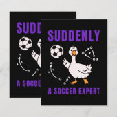 Plötzlich ein Fußball Experte Dankeskarte (Vorne/Hinten)
